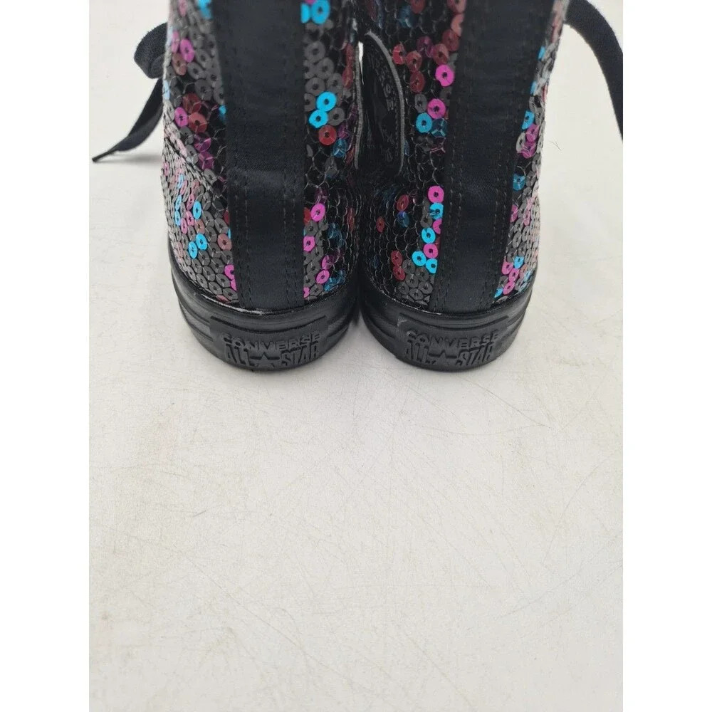 Converse Womens Sneakers Multicolor Blue Geometric High Top Lace Up Sequins 6 M